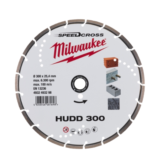 MILWAUKEE für harte Materialien Speedcross Diamanttrennscheibe HUDD 300 mm