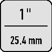 ASW Kraftschraubersteckschlüsseleinsatz 750 1 Zoll 6KT SW 46mm L.74mm ASW