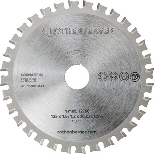 ROTHENBERGER Sägeblatt DURACUT St AD 125mm Z.32 Bohr.20mm ROTHENBERGER
