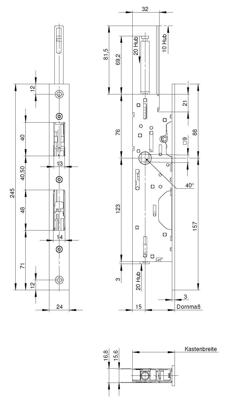 WILKA 7665 Anti-Panik-Gegenkasten für Artikel 765M