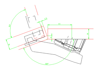 HETTICH Winkeladapter für Kreuzmontageplatten, 5°, 9072533