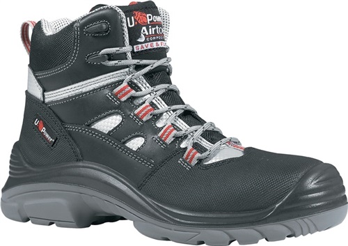 U-POWER Sicherheitsstiefel Cross Gr.40 schwarz/grau/rot S3 SRC EN20345 Leder U.POWER