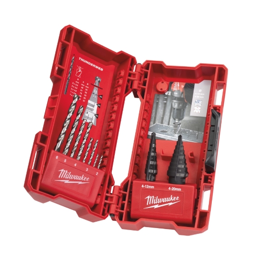 MILWAUKEE 10-teiliges Set Stufenbohrer- und Metallbohrerset