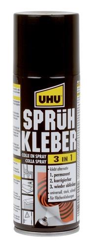 UHU Sprühkleber 3 in 1 leicht gelblich 200 ml Spraydose UHU