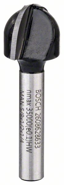 BOSCH Hohlkehlfräser 1/4", R1 8 mm, D 15,9 mm, L 12,3 mm, G 45 mm