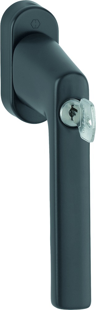 HOPPE® Fenstergriff abschließbar Hamburg 0700LS/U26 TBT1, mit Schrauben, Aluminium, 11950717