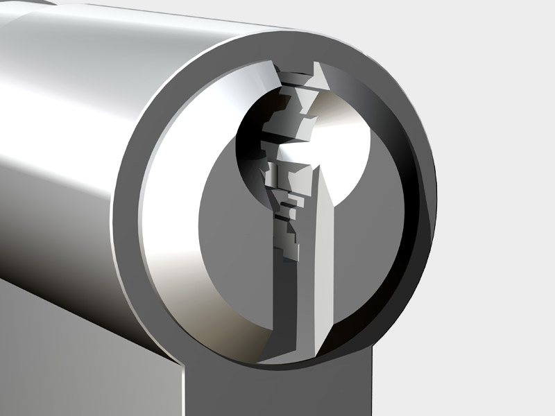 WINKHAUS keyTec RPE0115 Profil-Doppelzylinder (FZG) für Anti-Panik-Mehrfachverriegelungen EGS N 30/40 SW8