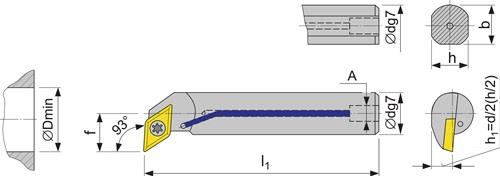 PROMAT Bohrstange A10H-SDUCR 07 re. vern. m. IK PROMAT