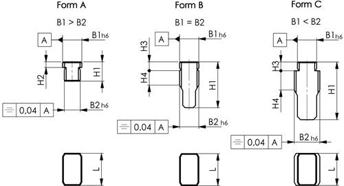 AMF Nutenstein DIN 6323 Nennmaß der Nut 22/20mm Form C lose sitzend AMF