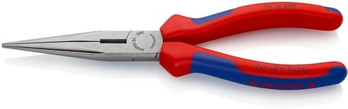 KNIPEX Flachrundzange L.200mm pol.ger.Mehrkomp.-Hülle KNIPEX