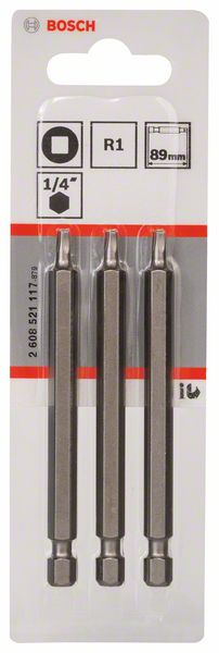 BOSCH Schrauberbit Extra-Hart R1, 89 mm, 3er-Pack