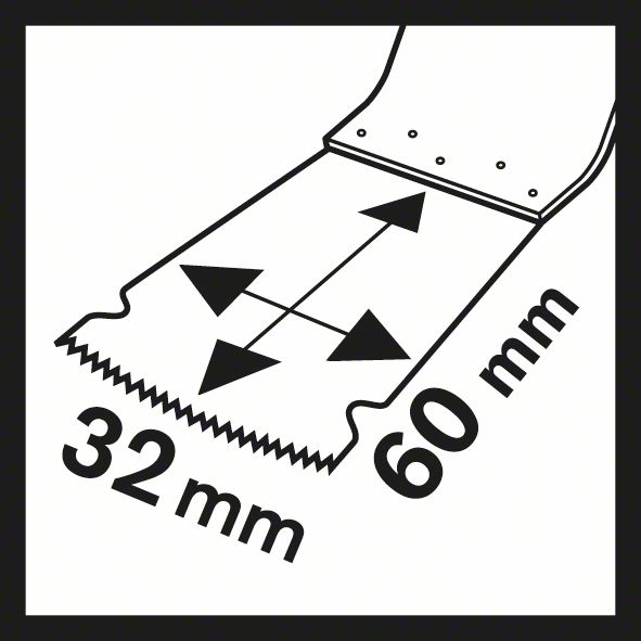 BOSCH HCS Tauchsägeblatt PAIZ 32 EPC Wood, 60 x 32 mm, 1er-Pack