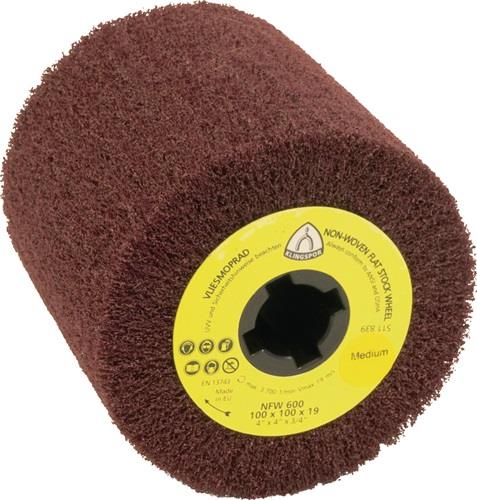 KLINGSPOR Satinierwalze NFW 600 S coarse Ø100xB100mm 19mm KLINGSPOR