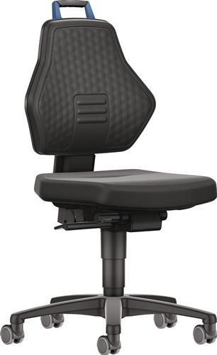 TECWERK Arbeitsdrehstuhl Rl.Supertec schwarz Grifffarbe blau 450-600mm TECWERK