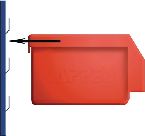 RASTERPLAN Sichtlagerkasten L160xB105xH75mm PE rot RASTERPLAN