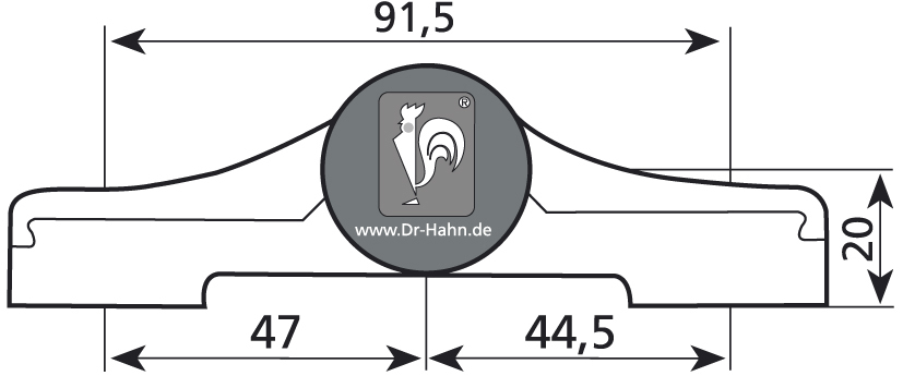 DR. HAHN Aufschraubband Türband 4 AT M905, 2-teilig