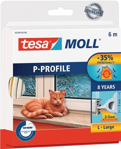 TESA Fenster-/Türmoll tesamoll® 5390 B9mmxH5,5mmxL6m braun TESA