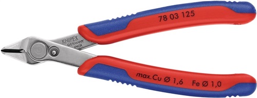 KNIPEX Elektronik-Seitenschneider Super-Knips® L.125mm Form 3 Facette nein brün.KNIPEX