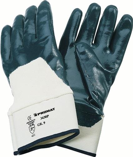PROMAT Handschuhe Neckar Gr.9 blau Nitrilteilbeschichtung EN 388 PSA II PROMAT