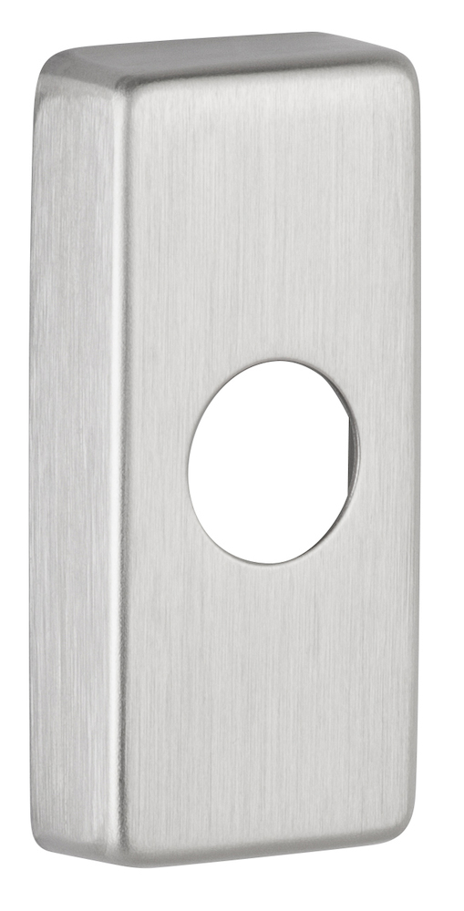 HERMAT Abdeckrosette DK, kantig, Edelstahl