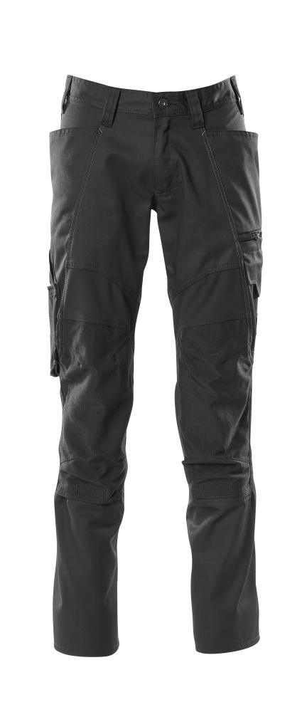 MASCOT® Hose mit Knietaschen, Stretch-Einsätze Hose, schwarz