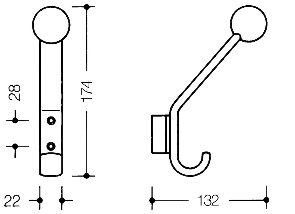 HEWI Hut- und Mantelhaken 477.90.081, Polyamid, 477.90.081 72 HEWI Hut- und Mantelhaken 477.90.081, Polyamid, 477.90.081 72