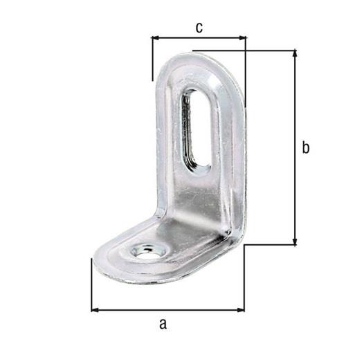 GAH Verstellwinkel L.28x40mm B.22mm S.1mm STA roh galv.verz.d.pass.GAH