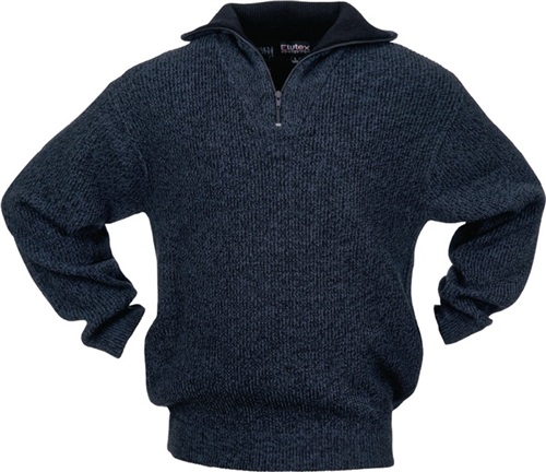 SCHEIBLER Pullover Gr.XXL schwarz/blau-meliert