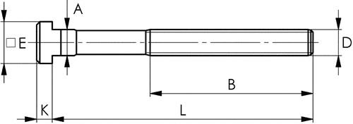 AMF T-Nutenschraube DIN 787 T-Nut 22mm M20 L.125mm Güte 8.8 AMF