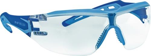 INFIELD SAFETY Schutzbrille Protor EN 166 Fassung:blau Scheibe:klar PC INFIELD SAFETY