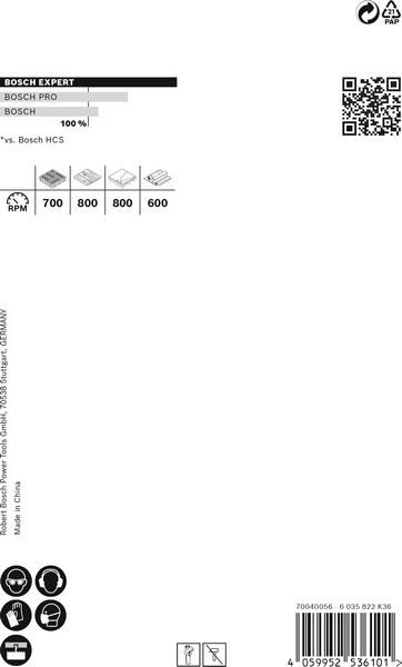 BOSCH EXPERT Construction Material Lochsäge, 54 x 60 mm. Für Dreh- und Schlagbohrer