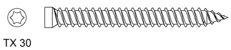 KNELSEN Fenstermontageschraube Ø7,5x82-ZK