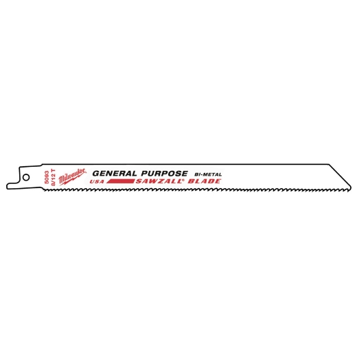 MILWAUKEE 200 x 3,2/2,1 mm (8/12 TPI) Säbelsägeblatt General Purpose, flexibel