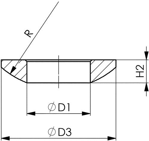 AMF Kugelscheibe DIN 6319C f.Schrauben M6 Bohrungs-D.6,4mm AMF