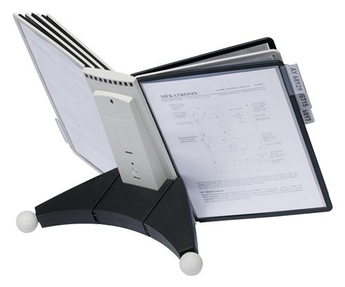 DURABLE Tischständer Ku.schwarz/grau 10 Sichttafeln DIN A4 m.Profilrahmen DURABLE