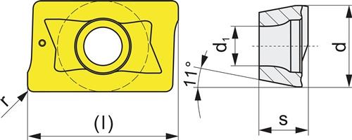 Wendeschneidplatte APKT 1604PDR-GM PMK30 Bearb.mittel TECWERK