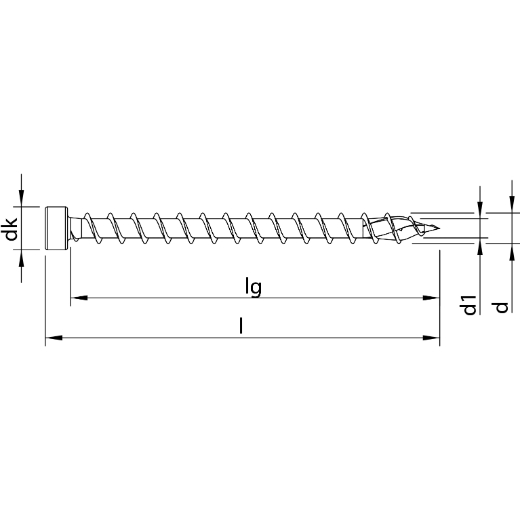 HECO TOPIX-plus 10,0 x 300, Zylinderkopf, T-Drive, Vollgewinde, verzinkt blau, A3K