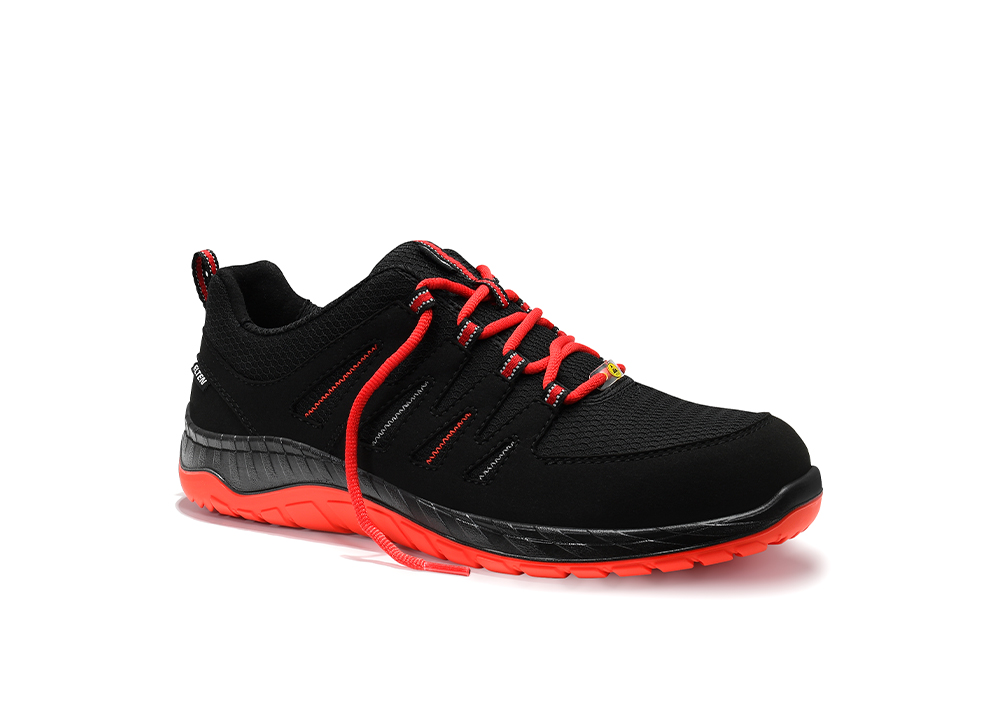 ELTEN Sicherheitshalbschuh MADDOX black-red Low ESD S3, Gr. 37