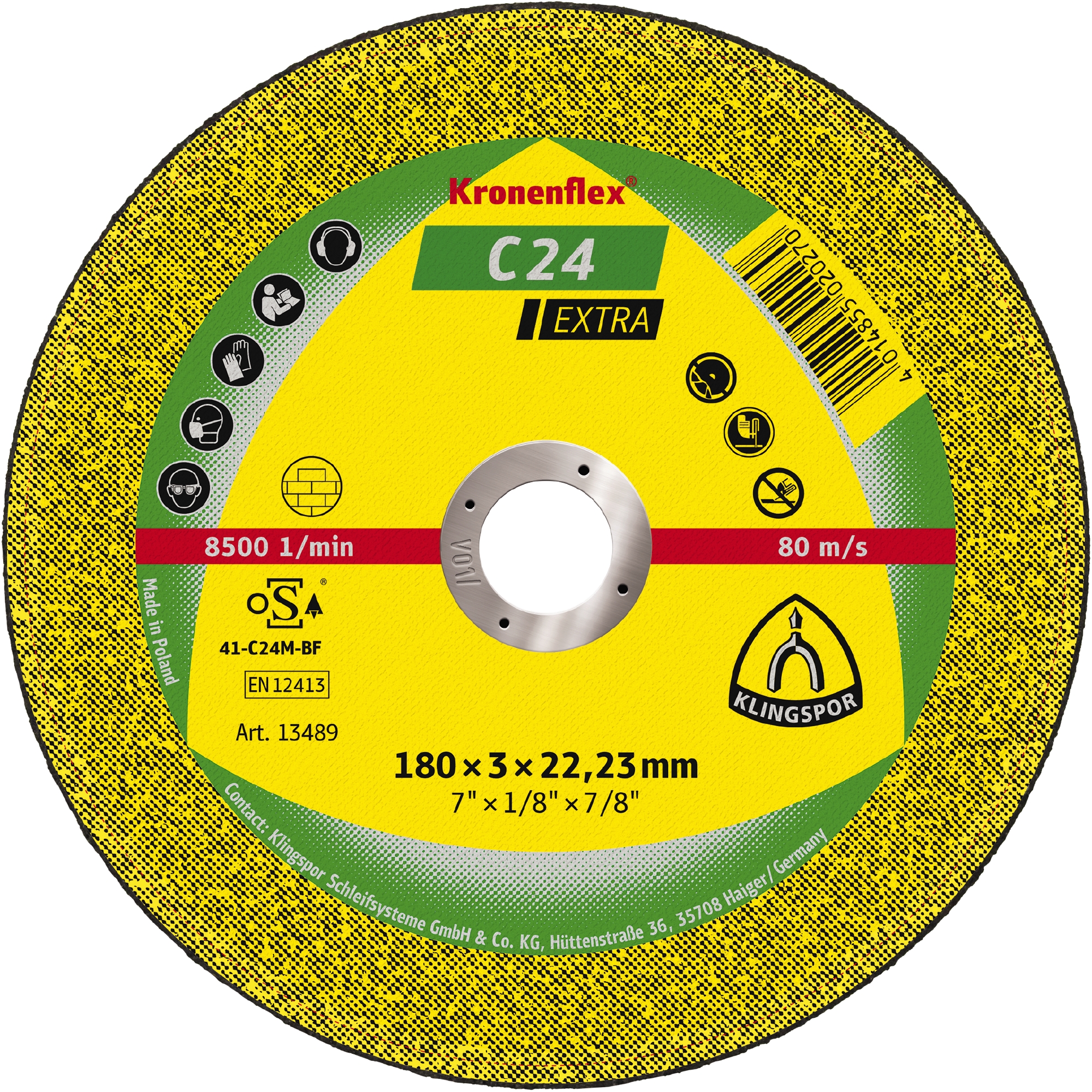 KLINGSPOR Trennscheibe C 24 Extra, 100 x 2,5 x 16