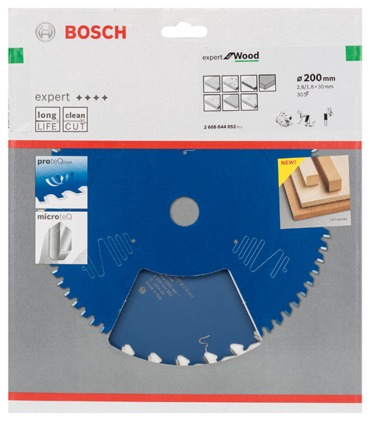 BOSCH Kreissägeblatt Expert for Wood, 200 x 30 x 2,8 mm, 30