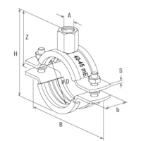 FISCHER Massivrohrschelle FRSM 8" M12/M16