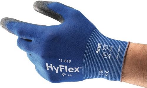 ANSELL Handschuhe HyFlex® 11-618 Gr.8 blau/schwarz EN 388 PSA II Nyl.m.PU ANSELL