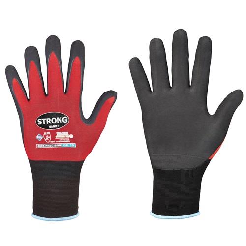 STRONGHAND Handschuhe PRECISOR Gr.8 rot/schwarz EN 420,EN 388 PSA II STRONGHAND