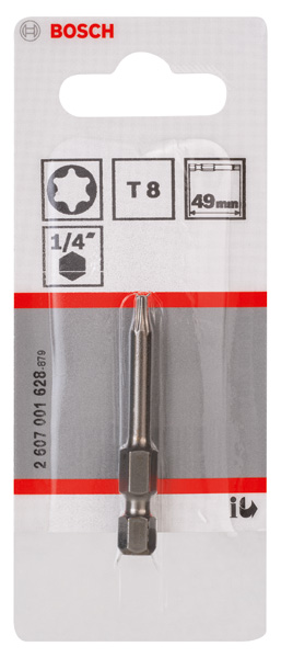 BOSCH Schrauberbit Extra-Hart T8, 49 mm, 1er-Pack