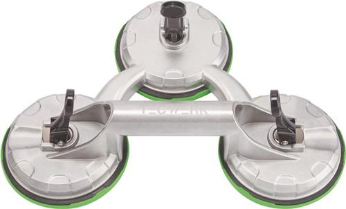 TECWERK Saugheber Trgf.100kg Kopf-D.118mm 3 Köpfe Alu TECWERK