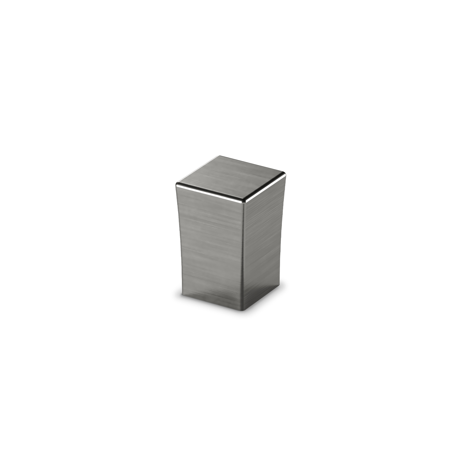 HETTICH Knopf Cadria, L 18 mm, B 18 mm, H 27 mm, Edelstahl Optik gebürstet, 9303939