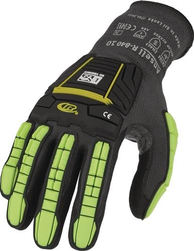 ANSELL Handschuhe Ringers R840 Gr.9 schwarz/grün EN 388,EN ISO 21420:2020,EN 407