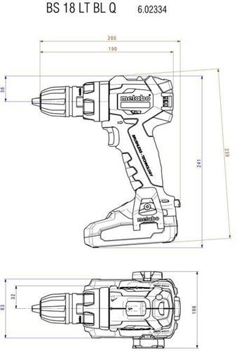 METABO Akku-Bohrschrauber BS 18 LT BL Q 18 V 1,5-13 mm