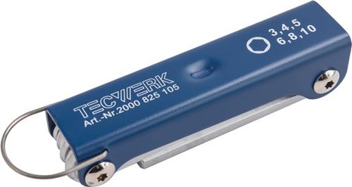TECWERK Schraubendrehersatz 6-tlg.Handklapphalter SW 3-10mm S2-Stahl TECWERK