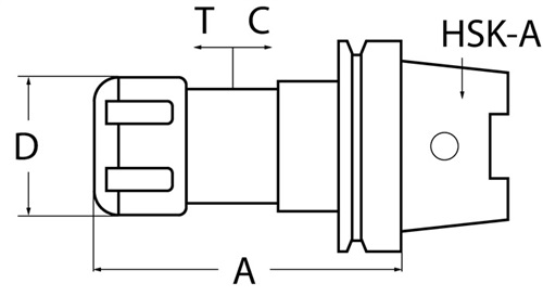 PROMAT Gewindeschneidfutter Synchron DIN 69893A M3-M20 HSK-A63 A.-L.98mm PROMAT